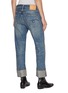 Back View - Click To Enlarge - R13 - Boyfriend Cuffed Medium Wash Jeans