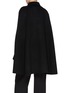 Back View - Click To Enlarge - THE LOOM - Zip Up Wool Cashmere Cape