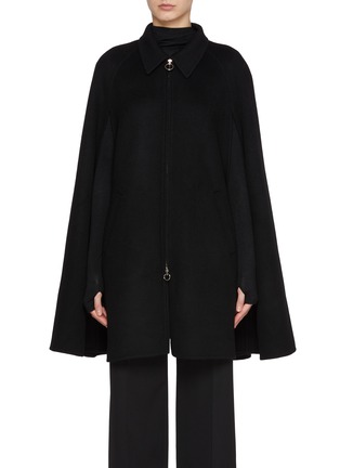 Main View - Click To Enlarge - THE LOOM - Zip Up Wool Cashmere Cape