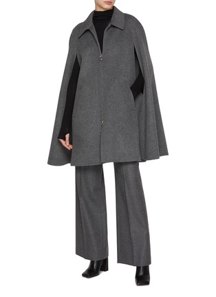 Figure View - Click To Enlarge - THE LOOM - Zip Up Wool Cashmere Cape