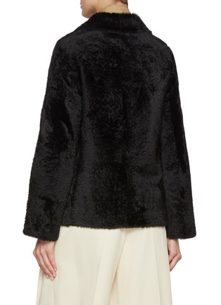 Back View - Click To Enlarge - YVES SALOMON - Double Breasted Shearling Jacket