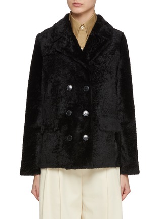 Main View - Click To Enlarge - YVES SALOMON - Double Breasted Shearling Jacket