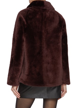 Back View - Click To Enlarge - YVES SALOMON - Pocket Shearling Overshirt