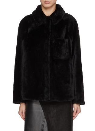 Main View - Click To Enlarge - YVES SALOMON - Pocket Shearling Overshirt