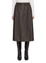 Main View - Click To Enlarge - YVES SALOMON - Drawstring Leather Midi Skirt