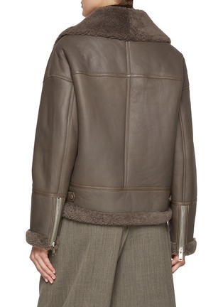 Back View - Click To Enlarge - YVES SALOMON - Shearling Biker Jacket