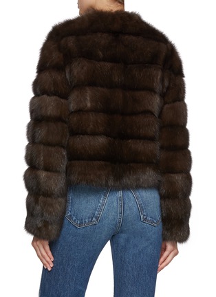 Back View - Click To Enlarge - YVES SALOMON - Sable Fur Goat Leather Jacket