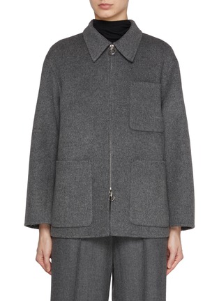 Main View - Click To Enlarge - THE LOOM - Zip Up Wool Cashmere Coat