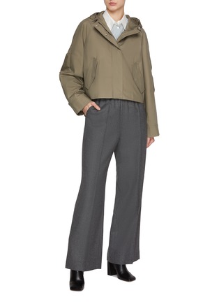 Figure View - Click To Enlarge - THE LOOM - Cropped Hooded Cotton Blend Jacket