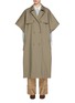 Main View - Click To Enlarge - THE LOOM - Cap Sleeve Cotton Blend Trench Cape