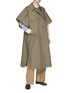 Figure View - Click To Enlarge - THE LOOM - Cap Sleeve Cotton Blend Trench Cape