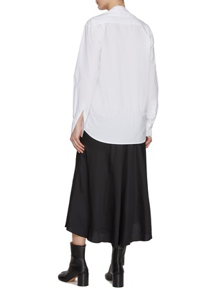 Back View - Click To Enlarge - MM6 MAISON MARGIELA - Poplin Cotton Shirt Dress