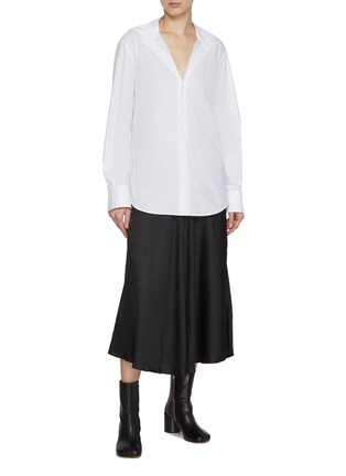 Figure View - Click To Enlarge - MM6 MAISON MARGIELA - Poplin Cotton Shirt Dress