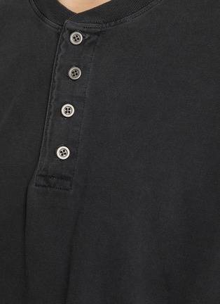 - JOAH BROWN - Vintage Henley Long Sleeve Cotton Top