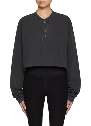 Main View - Click To Enlarge - JOAH BROWN - Vintage Henley Long Sleeve Cotton Top
