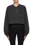 Main View - Click To Enlarge - JOAH BROWN - Vintage Henley Long Sleeve Cotton Top