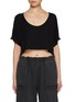 Main View - Click To Enlarge - JOAH BROWN - Slouchy Crop T-shirt