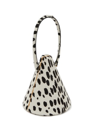 Detail View - Click To Enlarge - ALAÏA - Small Cone Minaudiere Calf Hair Leather Bag