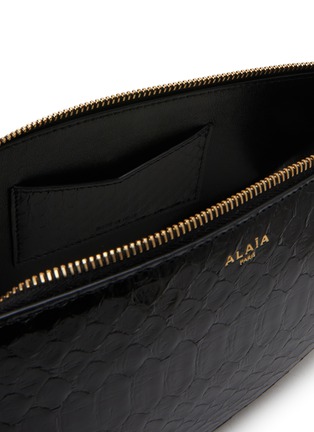 Detail View - Click To Enlarge - ALAÏA - Le Demi-Coeur Python Leather Clutch