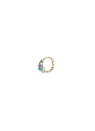 Main View - Click To Enlarge - MÉTIER BY TOMFOOLERY - Multi Claw Gemstone Clicker 9K Gold Single Earring