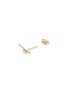 Detail View - Click To Enlarge - MÉTIER BY TOMFOOLERY - Balance Baguette Diamond Stud 9K Gold Single Earring — Right