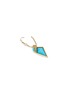 Detail View - Click To Enlarge - MÉTIER BY TOMFOOLERY - Point l 9K Yellow Gold Diamond Turqoise Kite Earring