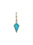 Main View - Click To Enlarge - MÉTIER BY TOMFOOLERY - Point l 9K Yellow Gold Diamond Turqoise Kite Earring