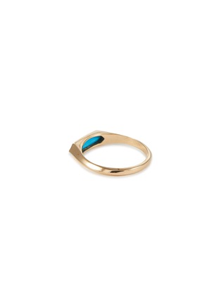 Detail View - Click To Enlarge - MÉTIER BY TOMFOOLERY - Astra Hexa Turquoise 14K Gold Pinky Ring