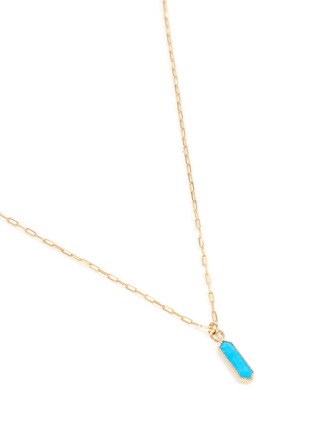 Detail View - Click To Enlarge - MÉTIER BY TOMFOOLERY - Astra Hexa Turquoise 14K Gold Necklace