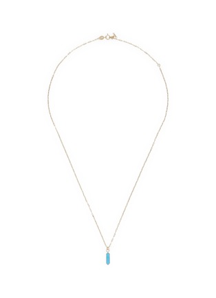 Main View - Click To Enlarge - MÉTIER BY TOMFOOLERY - Astra Hexa Turquoise 14K Gold Necklace