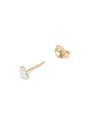 Detail View - Click To Enlarge - MÉTIER BY TOMFOOLERY - Sweetheart Enamel Stud 9K Gold Single Earring