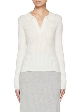 Main View - Click To Enlarge - ARCH4 - Elsy Ribbed Cashmere Knit Sweater