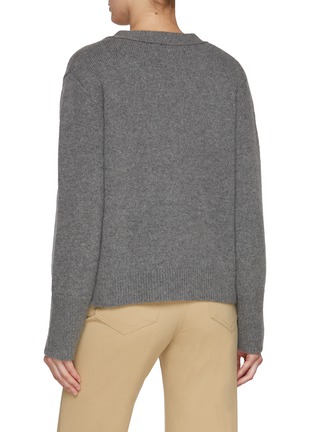 Back View - Click To Enlarge - ARCH4 - V-Neck Cashmere Knit Sweater