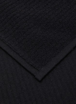 Detail View - Click To Enlarge - THE ROW - Striped Cashmere Towel — Black