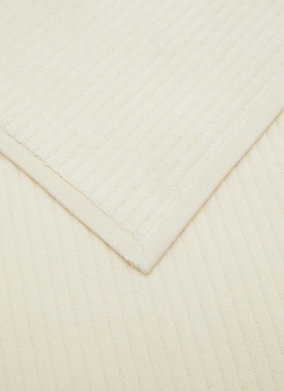 Detail View - Click To Enlarge - THE ROW - Striped Cashmere Towel — Ecru