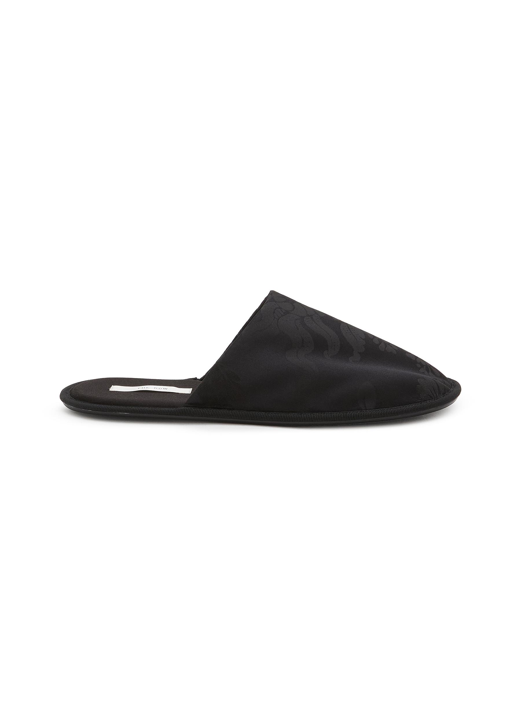 THE ROW | Frances Floral Jacquard Slippers | BLACK | Women