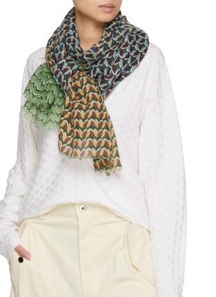 Figure View - Click To Enlarge - ÉPICE - Geometric Wool Scarf