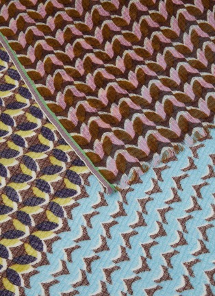 Detail View - Click To Enlarge - ÉPICE - Geometric Wool Scarf