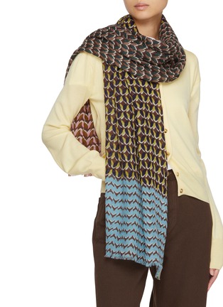 Figure View - Click To Enlarge - ÉPICE - Geometric Wool Scarf