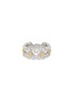 Main View - Click To Enlarge - SSIL - Rhodium Plated 925 Plated Silver Gold Plated 925 Silver Clover Ring