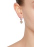 Figure View - Click To Enlarge - SSIL - Rhodium Plated Brass Gold Plated Brass Clover Hoop Earrings