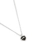 Detail View - Click To Enlarge - SSIL - Rhodium Plated 925 Silver Black Stone Heart Pendant Necklace