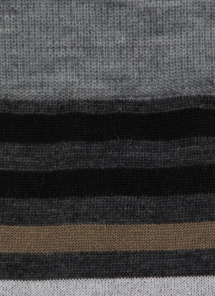 Detail View - Click To Enlarge - FALKE - Tinted Stripe Cotton Blend Crew Socks