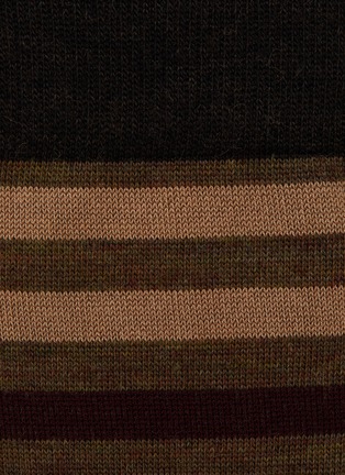 Detail View - Click To Enlarge - FALKE - Tinted Stripe Cotton Blend Socks