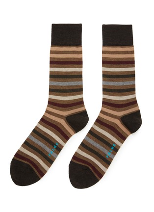 Main View - Click To Enlarge - FALKE - Tinted Stripe Cotton Blend Socks