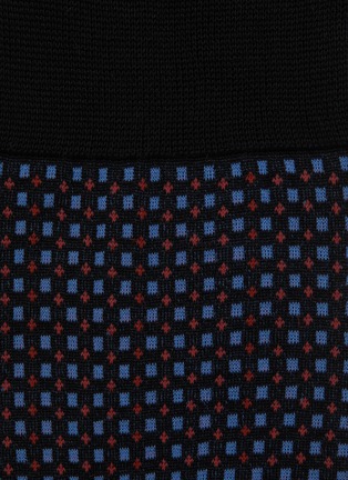 Detail View - Click To Enlarge - FALKE - Uptwon Tie Cotton Blend Crew Socks