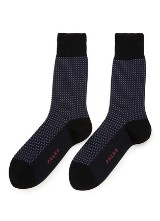 Main View - Click To Enlarge - FALKE - Uptwon Tie Cotton Blend Crew Socks