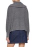 Back View - Click To Enlarge - MAISON KITSUNÉ - Bold Fox Head Patch Half Zip Ribbed Sweater