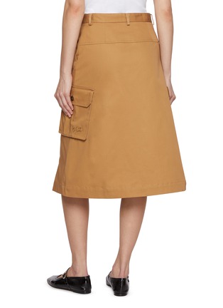 Back View - Click To Enlarge - MAISON KITSUNÉ - Utility Cotton Gabardine Cargo Skirt