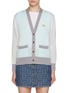 Main View - Click To Enlarge - MAISON KITSUNÉ - Colour Block Wool Cardigan